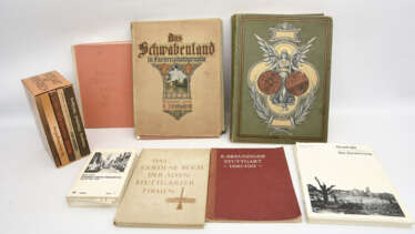 BÜCHER-KONVOLUT "STUTTGART", diverse Sachbücher/Monografien, Deutsches Reich/BRD 1889- 1984