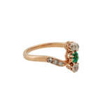 Ring mit Smaragd und Altschliffdiamanten - фото 1