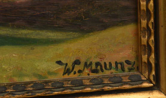 WERNER MRUNZ: "Lindenstudie", Öl auf Holzplatte, gerahmt und signiert, 20. Jahrhundert - photo 2