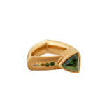 UNIKAT Ring mit grünem Turmalin von 3 ct (graviert), - фото 1