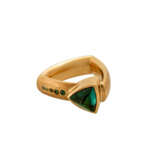 UNIKAT Ring mit grünem Turmalin von 3 ct (graviert), - photo 2