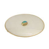 Scheibenbrosche mit ovalem Opal, - photo 4