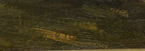 AUGUST BRAUNSCHWEIGER,"Italienischer Frachter im Hafen", Öl auf Leinwand, gerahmt, mehrfach signiert und datiert - фото 16