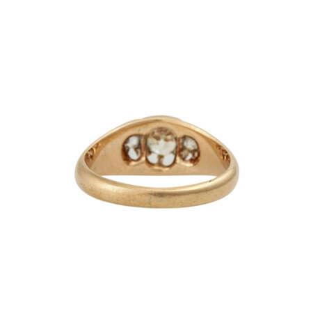 Ring mit Altschliffdiamanten zusammen ca. 0,55 ct, - photo 4