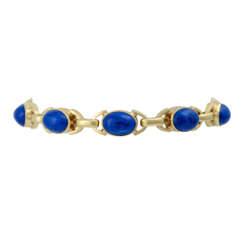 Armband mit 9 Lapislazuli- Cabochon,