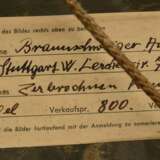 AUGUST BRAUNSCHWEIGER:"Stillleben mit Krug", Öl auf Leinwand, gerahmt und signiert, um 1910 - photo 4