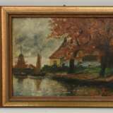 AUGUST BRAUNSCHWEIGER:", Zwei holländische Landschaftszenen", Öl auf Holz, gerahmt und signiert, um 1910 - photo 3