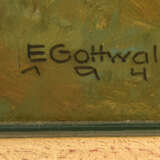 EDUARD GOTTWALD,"Weg ins Tal", Öl auf Platte, gerahmt, signiert und datiert - photo 2