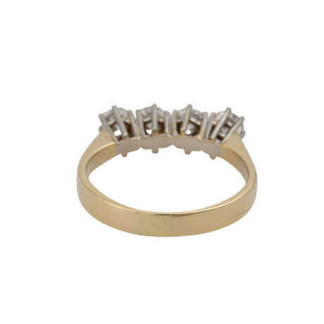 Ring mit 4 Brillanten in Reihe, zusammen ca. 0,8 ct, - photo 4