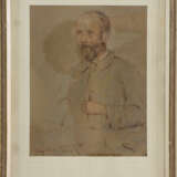 GEORG RICHTER-LÖSSNITZ,"Porträt von links", Aquarellkreide auf Papier, hinter Glas gerahmt, signiert und datiert - photo 1