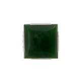 Ring mit quadratischem Nephrit-Jade-Cabochon 2x2 cm, - photo 2