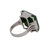 Ring mit quadratischem Nephrit-Jade-Cabochon 2x2 cm, - photo 3