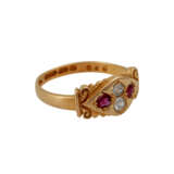 Ring mit Rubinen und Altschliffdiamanten - photo 1