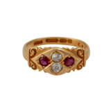 Ring mit Rubinen und Altschliffdiamanten - photo 2