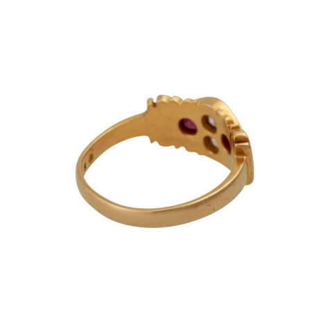 Ring mit Rubinen und Altschliffdiamanten - photo 3