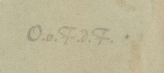 OTTO VON FABER DU FAUR. "Zwei Soldatenstudien", Bleistift auf Papier, hinter Glas gerahmt signiert, um 1870 - photo 2