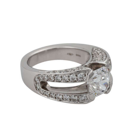 Ring mit Diamant von 2,71 ct, - Foto 1