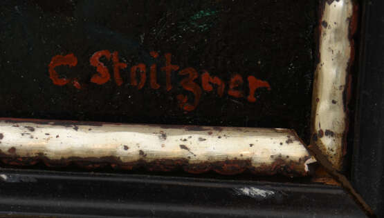CARL SIEGFRIED STOITZNER. "Das Vaterunser", Öl auf Karton, signiert, 1. Hälfte 20. Jahrhundert - photo 2