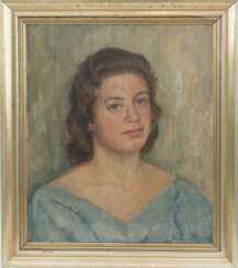GERTRUD KOKEN-STEGEN,"Porträt einer junge Dame", Öl auf Leinwand, signiert und datiert , 20. Jahrhundert