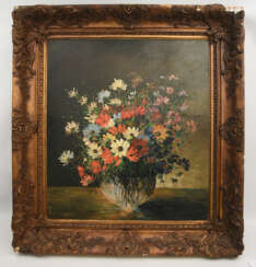 CONSTANTINO PROIETTO:"Blumenstrauß in Glasvase", Öl auf Leinwand, gerahmt, signiert und datiert