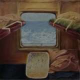 Поезд в океан Canvas on the subframe Oil paint Contemporary realism Landscape painting 2020 - photo 1