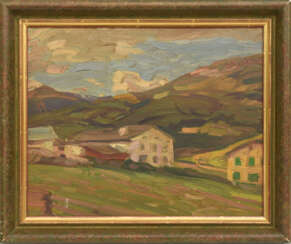 WILHELM RUPPRECHT, "Landschaft in Graubünden/Österreich", Öl auf Faserplatte, gerahmt, um 1930