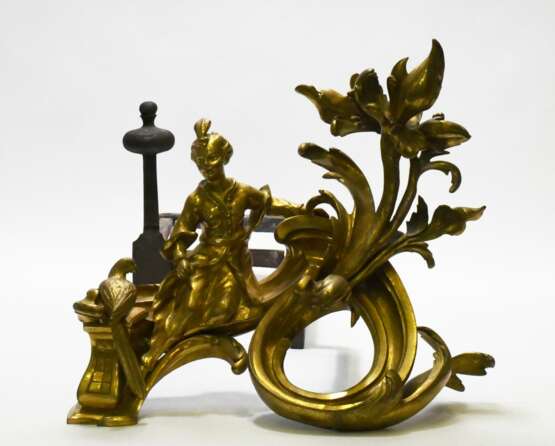 Paris. Paar Kaminböcke mit sitzendem Chinesenpaar Style Louis XV - photo 5