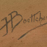 H.BOETTCHER:" "Löwenpaar", Öl auf Leinwand, gerahmt und signiert, 1. Viertel 20. Jahrhundert - Foto 2