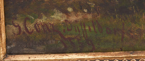 GUSTAV CONZ. "Übern Steg", Öl auf Leinwand, gerahmt, signiert und datiert - Foto 3