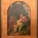 UNBEKANNTER KÜNSTLER, "Die heilige Familie", Öl auf Holz, gerahmt als Altarbild - Foto 1