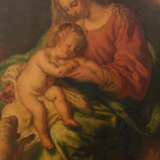 UNBEKANNTER KÜNSTLER, "Die heilige Familie", Öl auf Holz, gerahmt als Altarbild - Foto 2