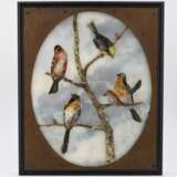 Italien. Paar Pietra dura Platten Vögel auf Zweigen - Foto 4