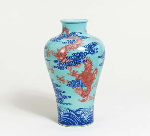 Meiping-Vase mit Drachen in Wolken - фото 2