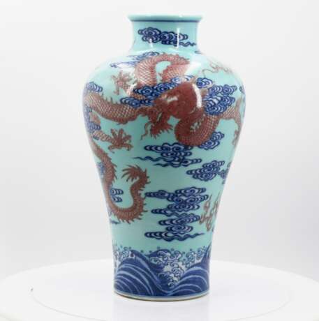 Meiping-Vase mit Drachen in Wolken - photo 6