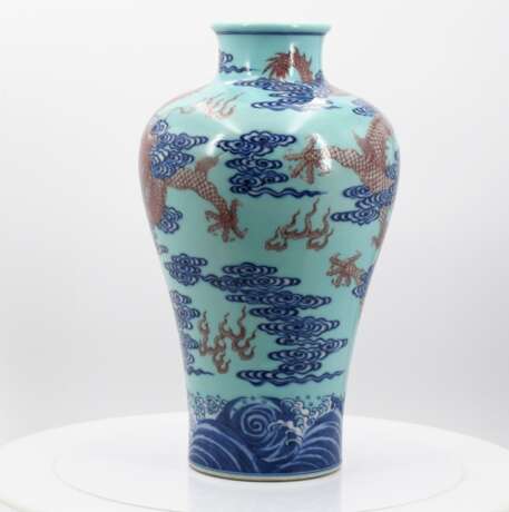 Meiping-Vase mit Drachen in Wolken - Foto 7