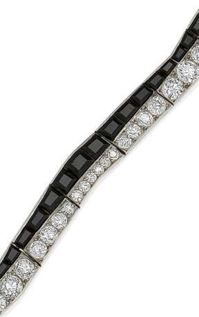 Cartier. Art Déco Diamant-Onyx-Armband - Foto 1