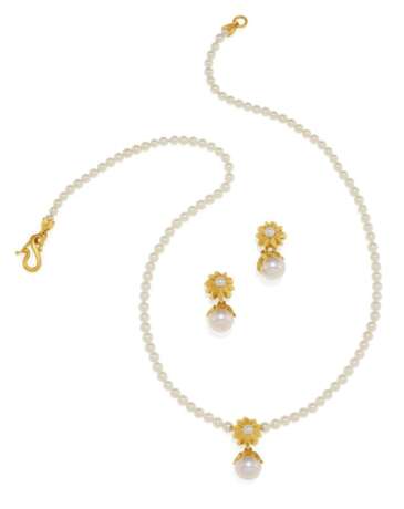 Tiffany & Co.. Perl-Set: Collier und Ohrstecker - фото 1