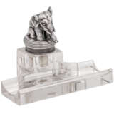 A PARCEL-GILT SILVER-MOUNTED CUT-GLASS INKSTAND - фото 3