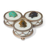 A RARE JEWELLED SILVER-MOUNTED GUILLOCHÉ ENAMEL AND HARDSTON... - photo 1