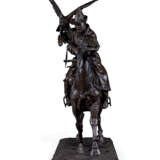 A MONUMENTAL AND VERY RARE BRONZE MODEL OF A KIRGHIZ WITH A ... - Foto 5