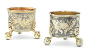 TWO SILVER-GILT AND NIELLO CUPS