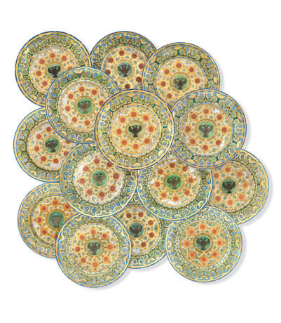 FOURTEEN PORCELAIN DESSERT PLATES FROM THE KREMLIN SERVICE - Foto 1