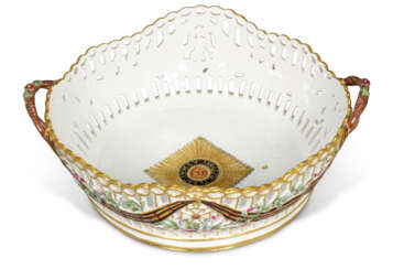 A PORCELAIN BASKET FROM THE SERVICE OF THE ORDER OF ST GEORG...