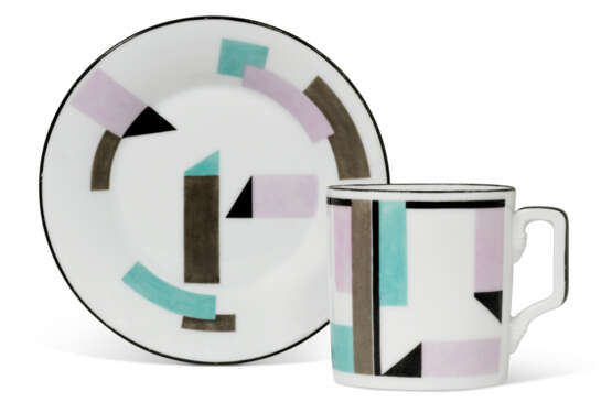 A SOVIET SUPREMATIST PORCELAIN CUP AND SAUCER - photo 1