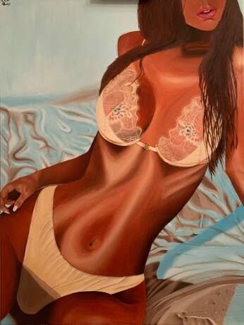 Женщина как искусство Canvas on the subframe Oil paint Contemporary art Nude art 2020 - photo 1