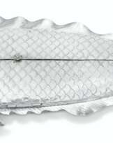 A PORTUGUESE SILVER LARGE SERVING DISH