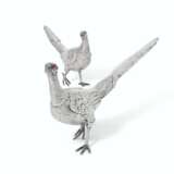A PAIR OF GERMAN SILVER PHEASANT TABLE ORNAMENTS - фото 1