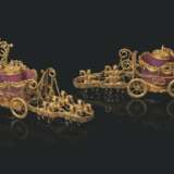 A GROUP OF FOUR ORMOLU AND OPLAINE GLASS TABLE ORNAMENTS - photo 4