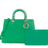 DIOR. A MATTE GREEN NILOTICUS CROCODILE LARGE LADY D WITH SILVER HARDWARE - фото 2