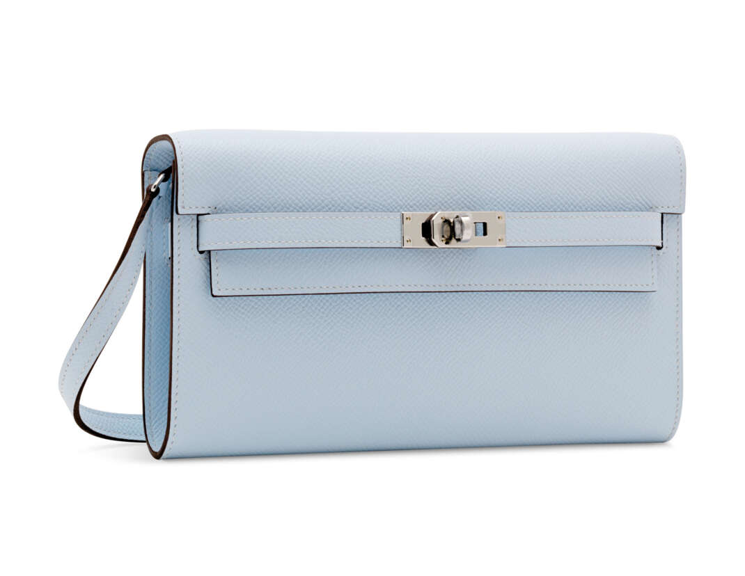 HERMES Epsom Kelly Wallet To Go Bleu Brume 1290613